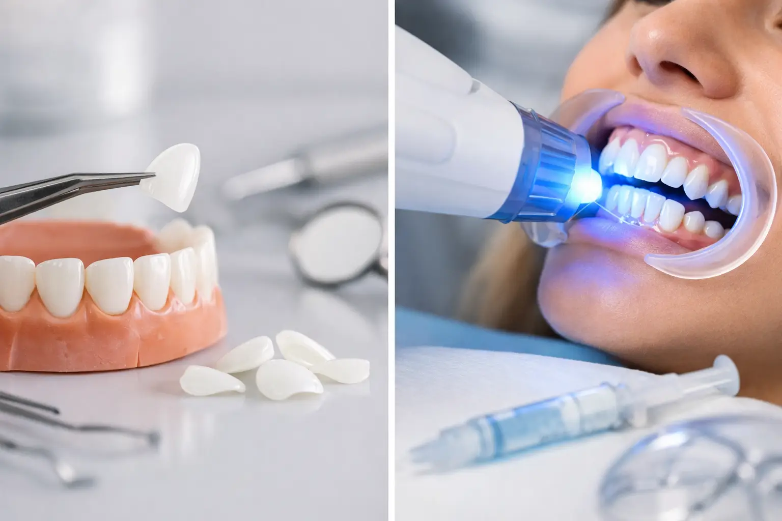 Veneers oder Bleaching - der Unterschied