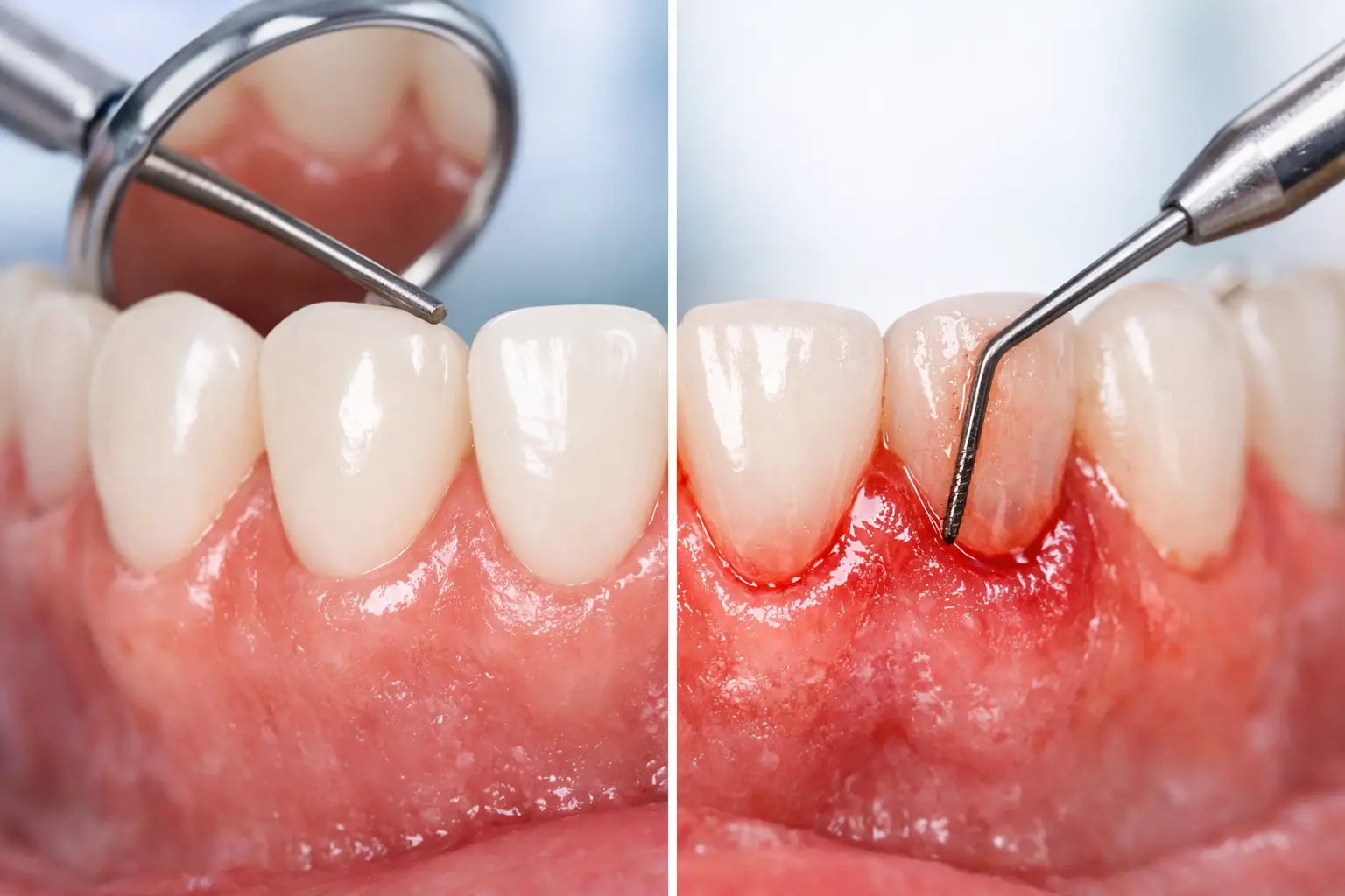 Parodontitis oder Gingivitis - der Unterschied